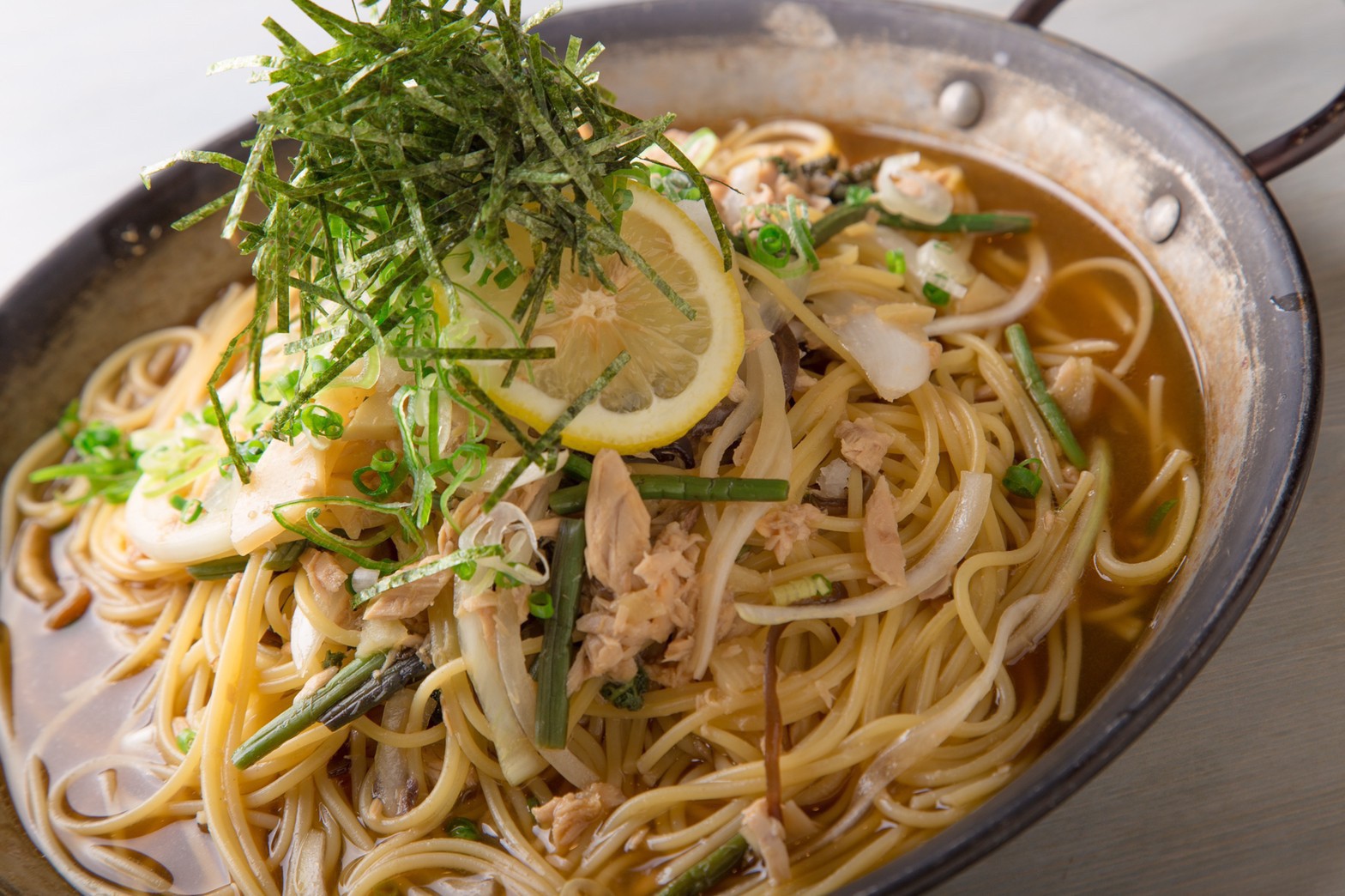 ココイロカフェ 山菜ツナおろしのパスタ【和風仕立て】