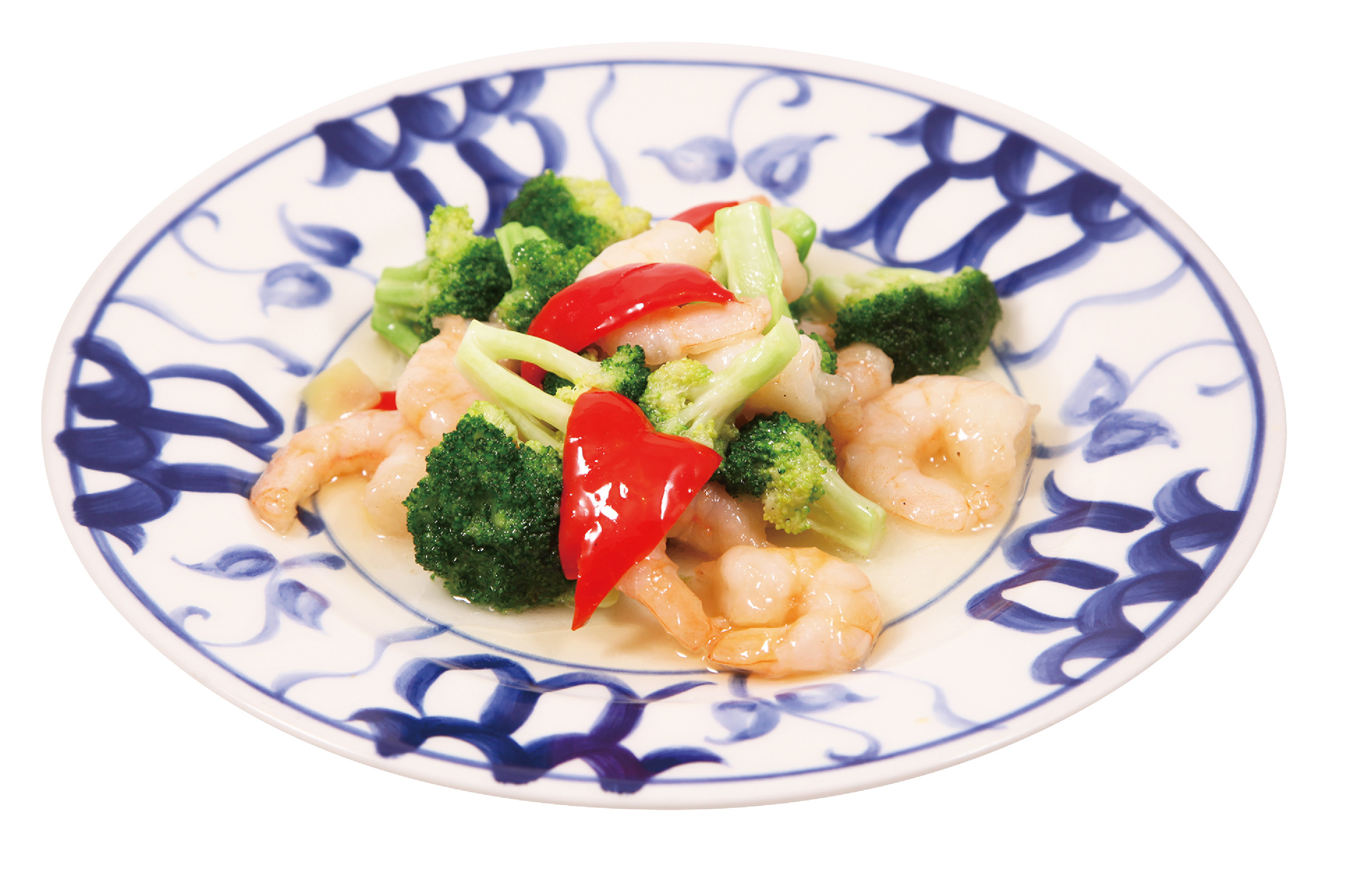 陳麻婆豆腐 海老とブロッコリーの塩炒め