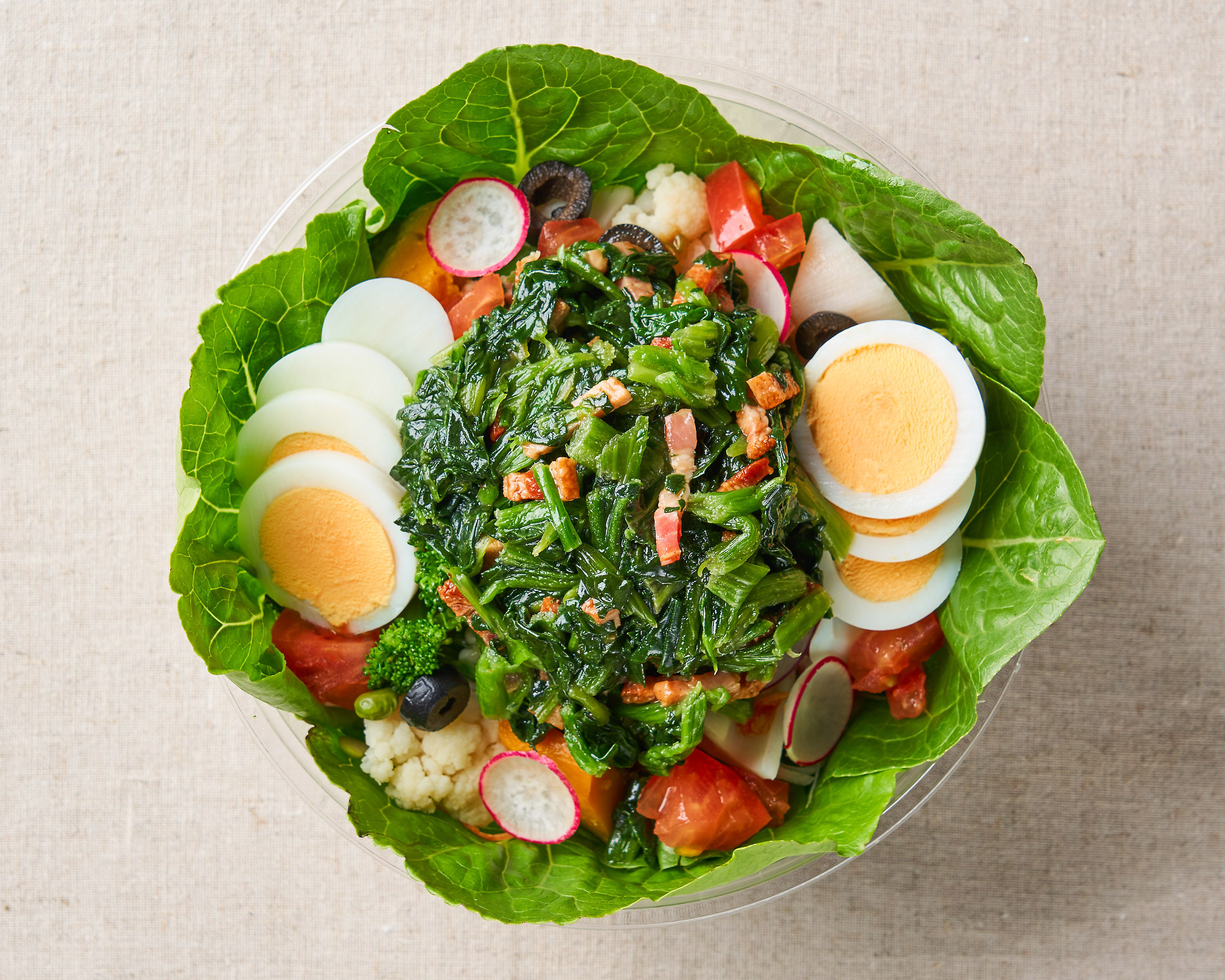 美と健康10salad(テンサラダ) ほうれん草とベーコンのポパイサラダ Popeye Spinach ＆ Bacon Salad