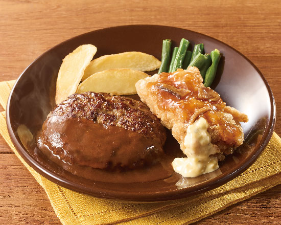 ジョナサン ハンバーグ＆竜田チキン甘辛醤ソース