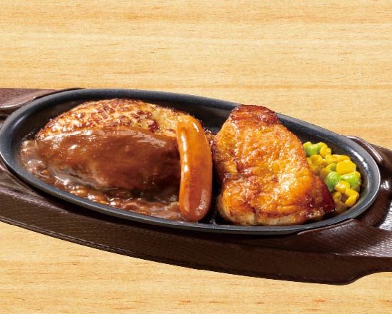 ガスト ハンバーグミックスグリル