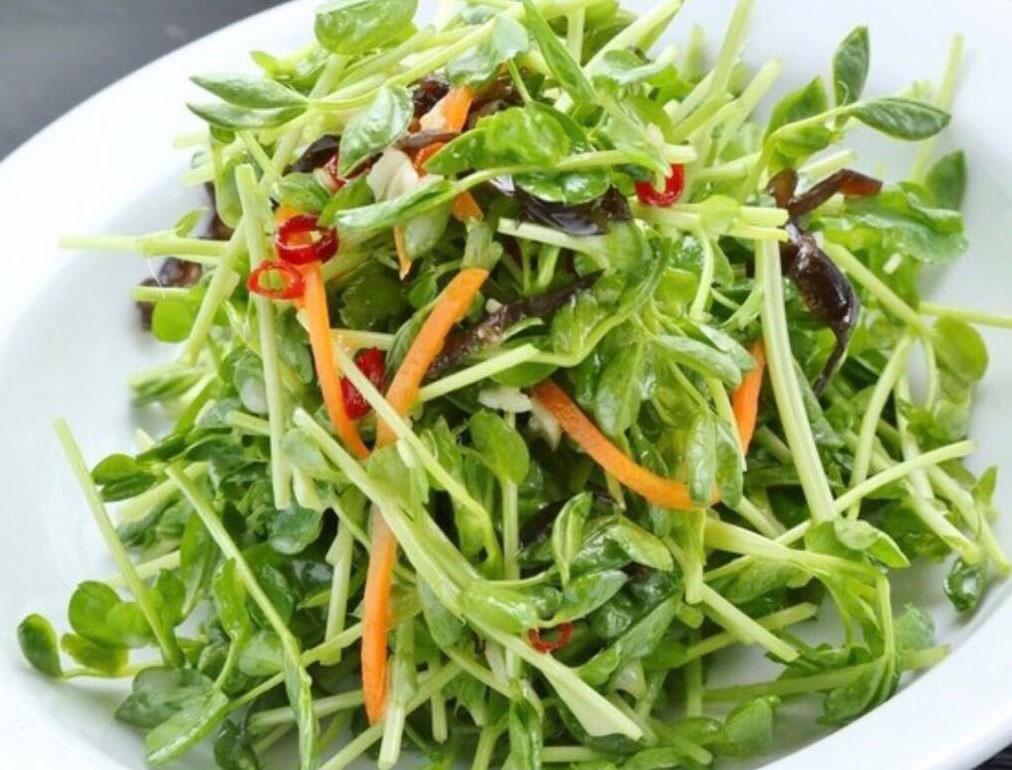 天鴻餃子房 豆苗炒め