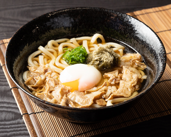 名代 かすうどん なが田 名代 とろ～り温玉かすうどん