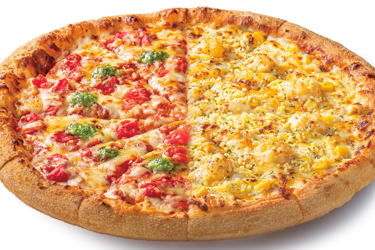 ピザハット 【40%OFF】ピザハット・マルゲリータ/じゃがマヨコーン (ハーフ＆ハーフMサイズ)