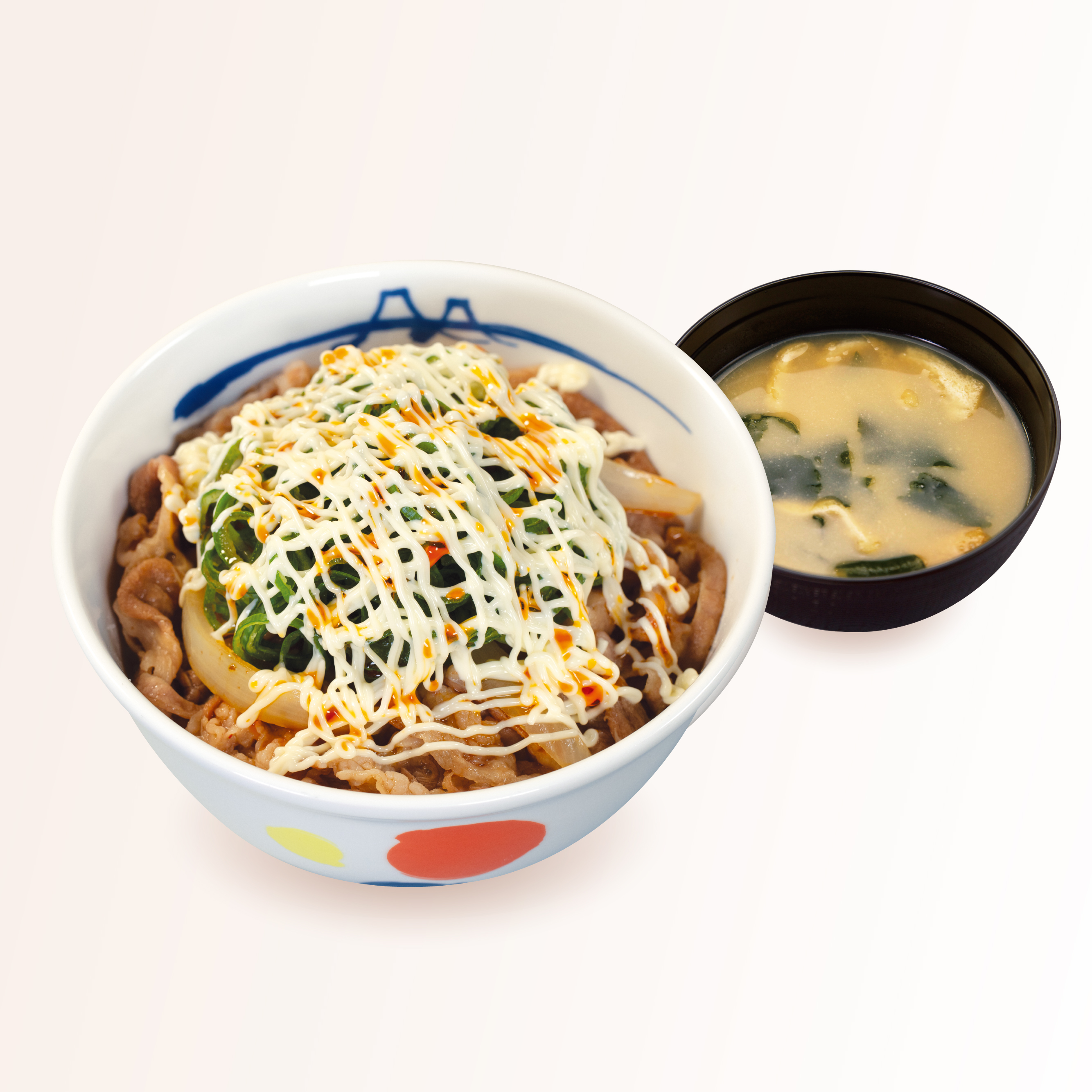 松屋 ねぎマヨ辣牛めし(味噌汁付)