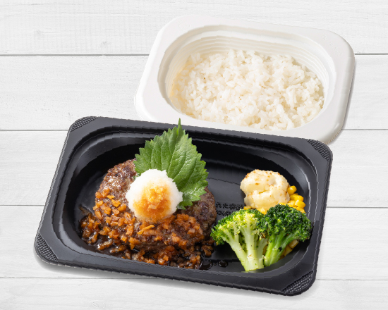 ジョナサン アンガスビーフ100%ステーキハンバーグ 和風ビネガーソース弁当