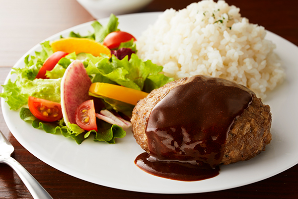 黒毛和牛ハンバーグ専門店 福よし 赤ワイン香るデミグラスハンバーグプレート