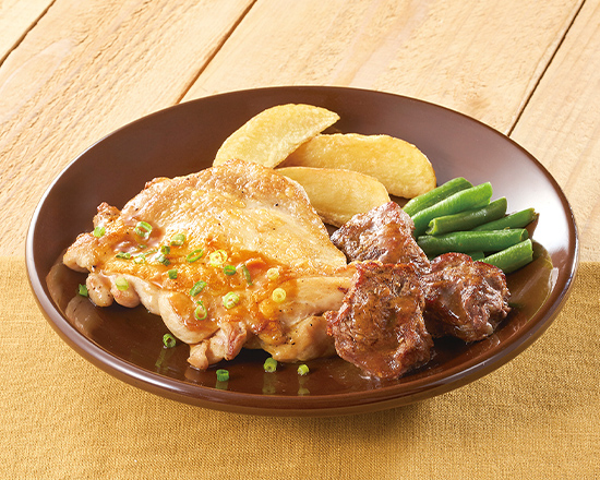 ジョナサン 若鶏のグリル てりやきソース＆ヒレコロステーキ