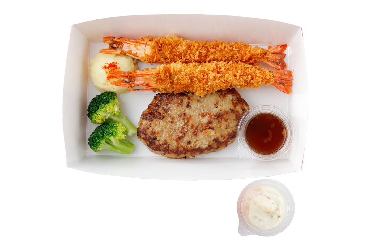 びっくりドンキー びっくりエビフライ＆ハンバーグ(単品)