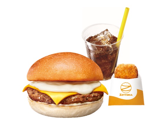 ゼッテリア ZETTERIA 【モーニングセット】4種のチーズバーガー\tFour-cheese Burger Set