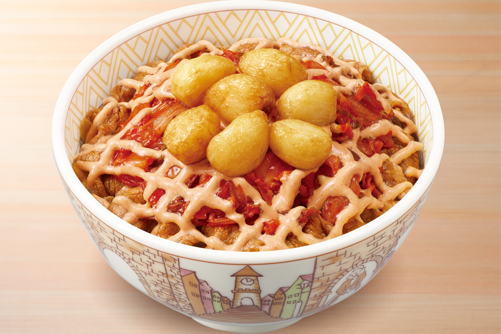 すき家 にんにく明太マヨキムチ牛丼