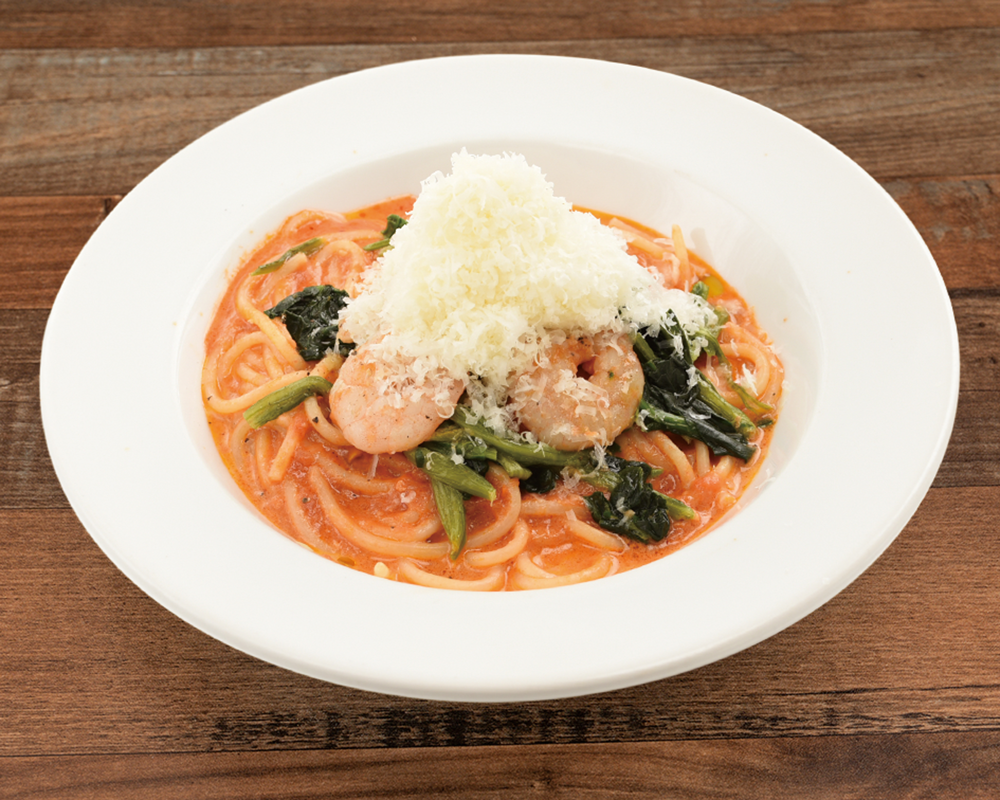 ピッツェリアマリノ 海老とほうれん草のトマトチーズロマーナ