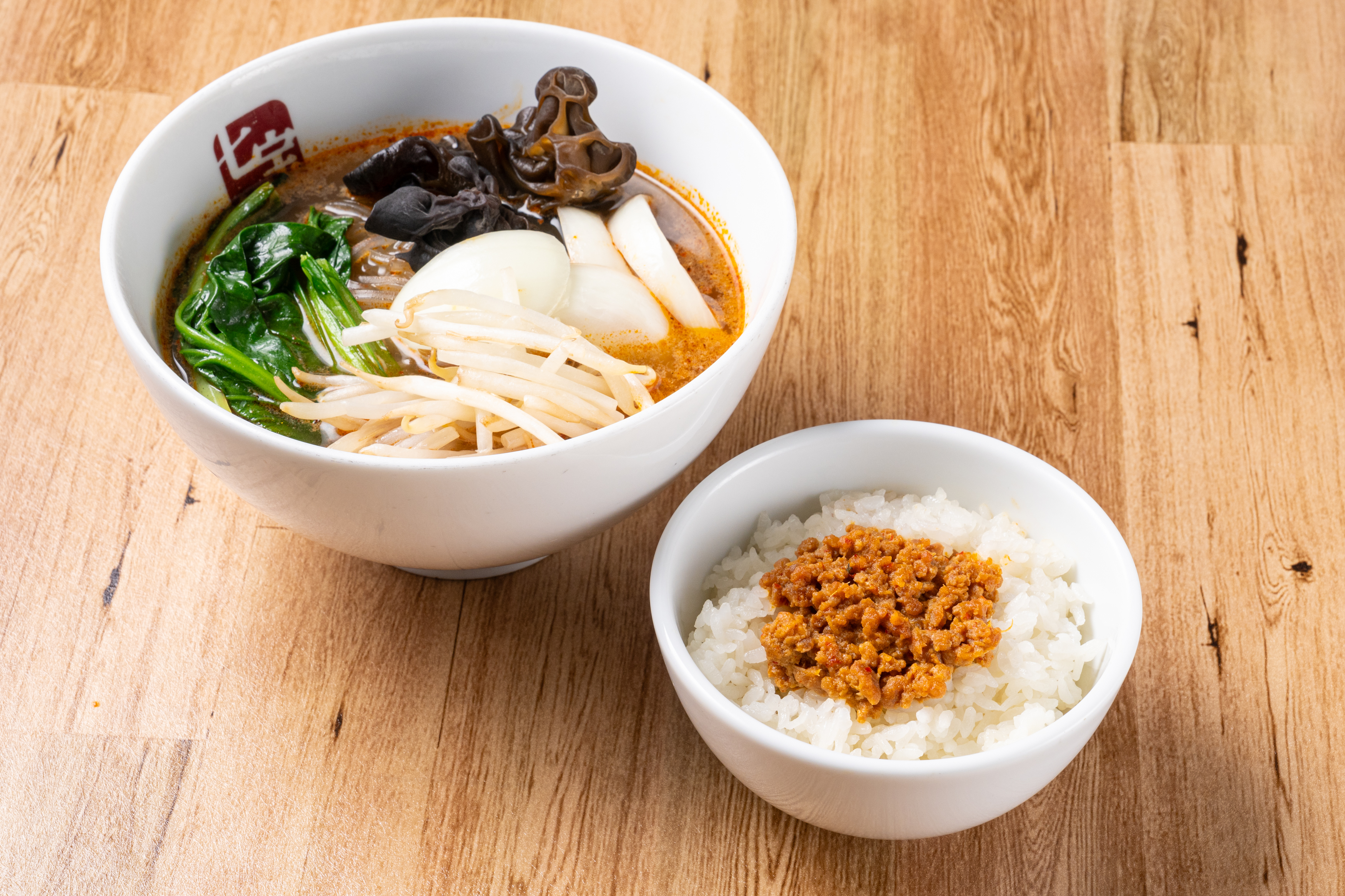 七宝麻辣湯 スープ春雨ベジタブル+肉味噌ご飯