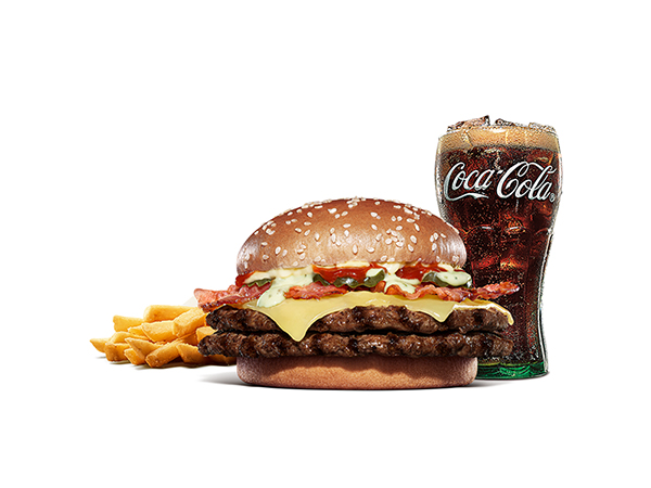 バーガーキング人気No.5 ダブルビーフ ビッグマウスホワイトバーガーセット