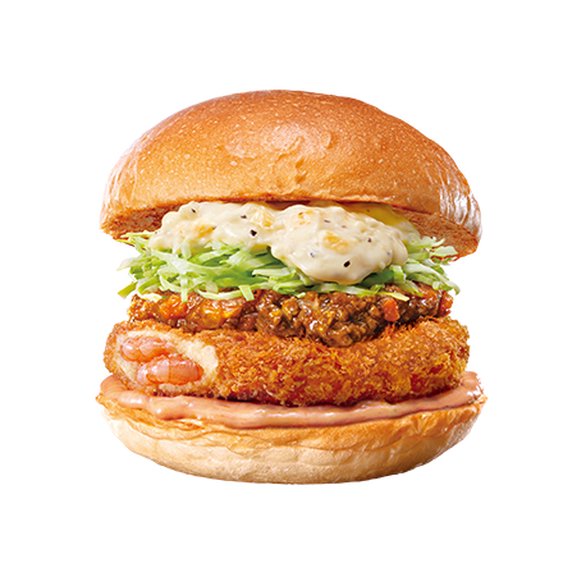 ゼッテリア ZETTERIA 【単品】えびカレーバーガー Shrimp Cutlet Curry Burger