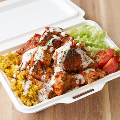 NY屋台メシ!!チキンオーバーライス人気No.3 【肉大盛り】チキンオーバーライス Large Portion Meat Chicken Over Rice