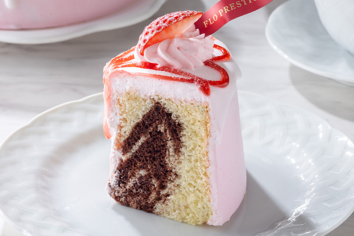 フロプレステージュ 苺とショコラのマーブルシフォンケーキ(カット)
