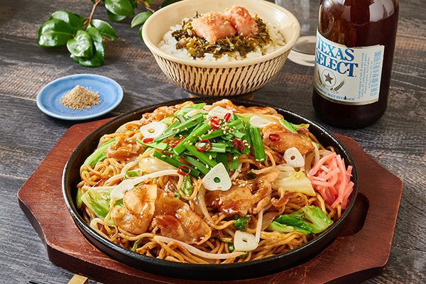 定番豚バラ焼そば＆選べるミニ丼セット