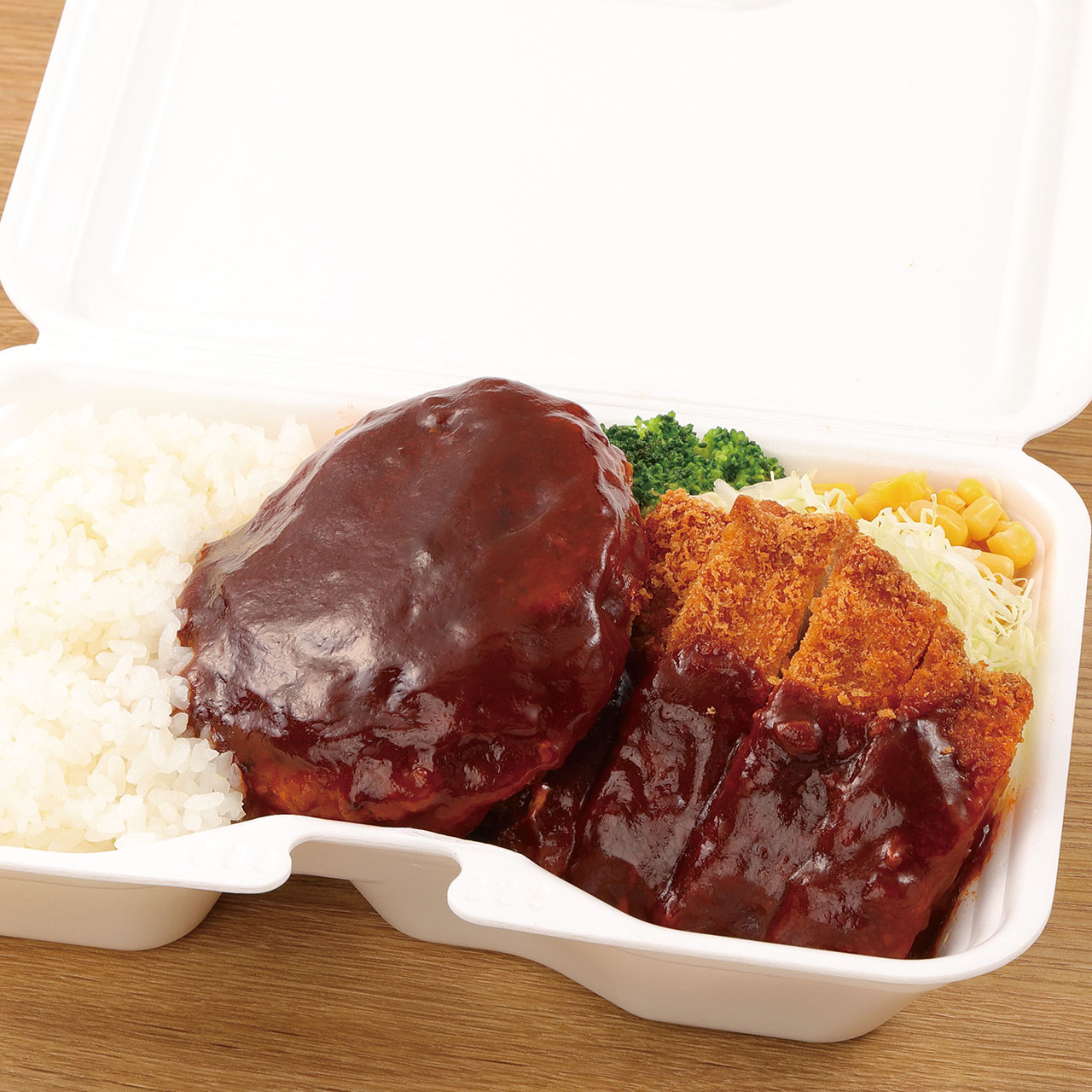 ピノキオ ハンバーグ＆ポークカツ弁当