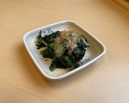 富士そば ほうれん草お浸し