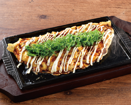 笑笑 たっぷりねぎの牛すじ玉焼