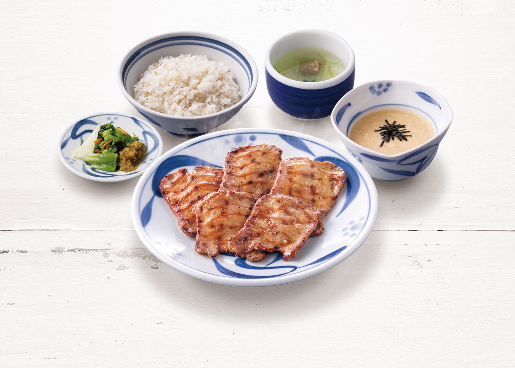 牛たん とろろ 麦めし ねぎし しろたんうすぎりセット(牛たんうすぎり5枚)