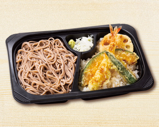 夢庵 お好み夢庵弁当(冷しそば＆小天丼)
