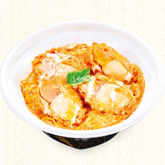 かつ庵 帆立とじ丼 Simmered Egg Rice Bowl with Fried Scallops