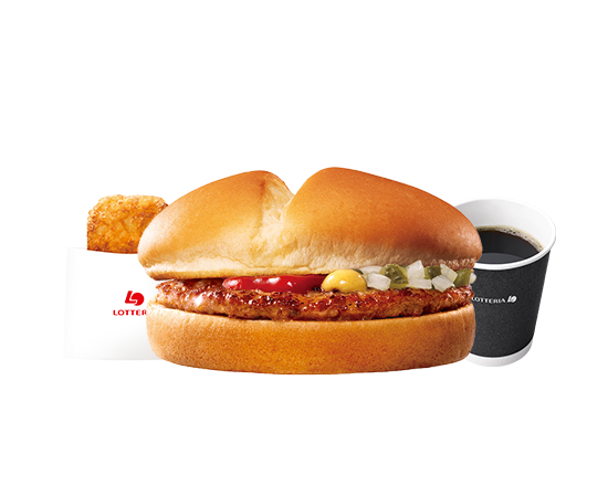 ロッテリア 【モーニングセット】ハンバーガー\tHamburger Set