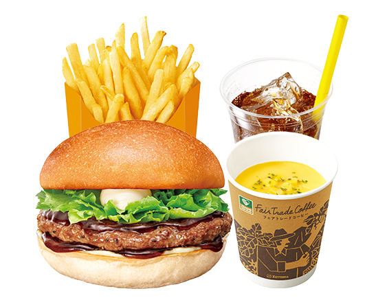 ゼッテリア ZETTERIA 【ディナーセット】てりやきビーフバーガー\tTeriyaki Beef Burger Dinner Set