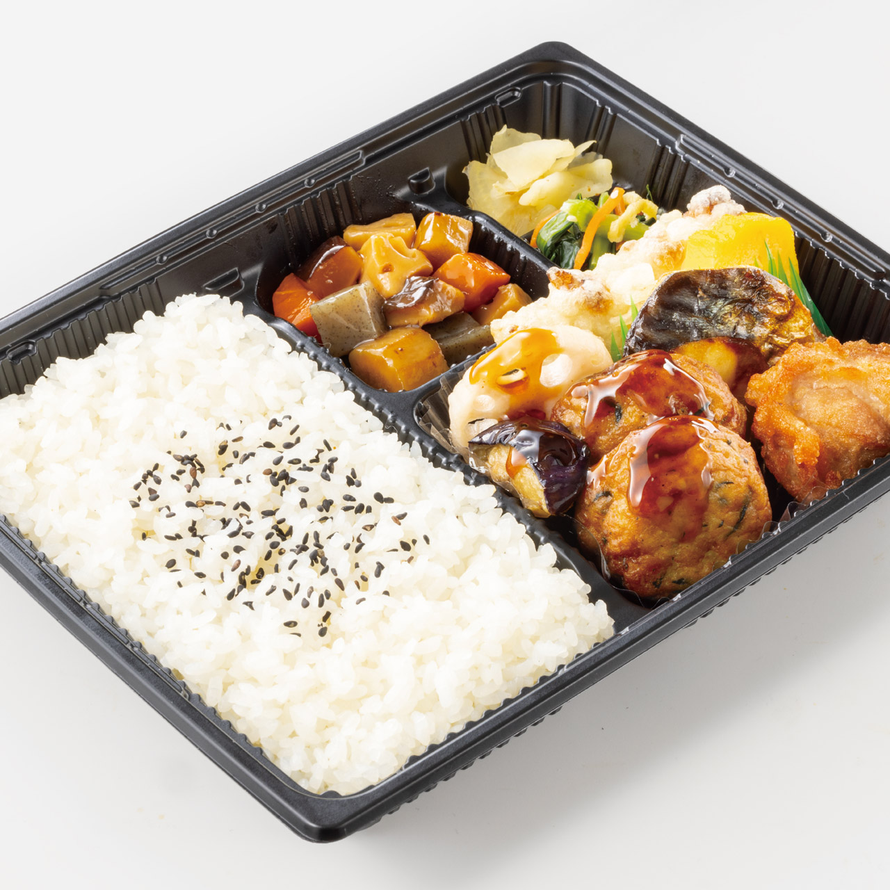 ほっともっと 新・幕の内弁当(豆腐ハンバーグと野菜の照りだれ)