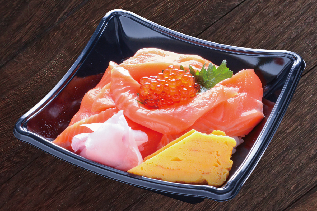 大起水産回転寿司 オーロラサーモンいくら丼1人前[Salmon and Salmon Roe Bowl]