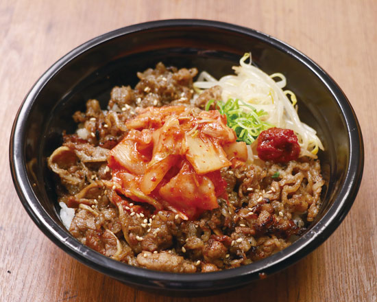 ビビンバ・カルビ丼・スンドゥブ専門店 グンチャン F-1103】キムチ牛カルビ丼Kimchi Topped Short Rib Beef Bowl