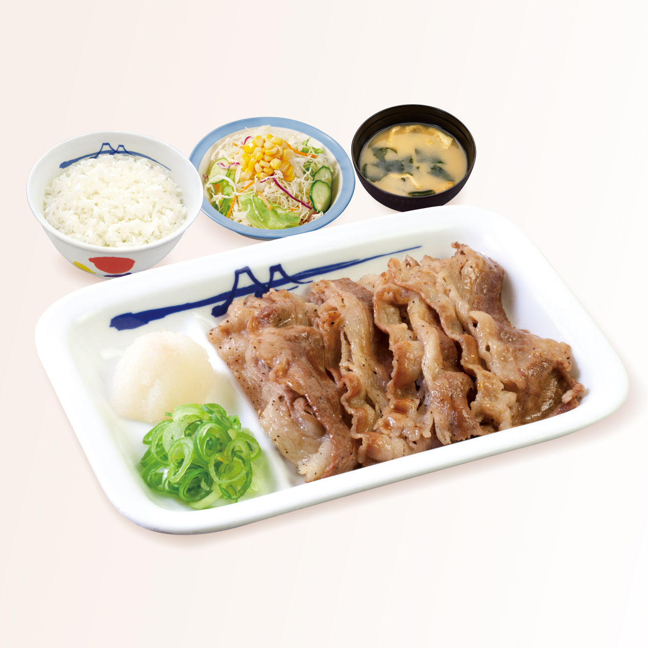 松屋 牛焼肉定食(味噌汁付)