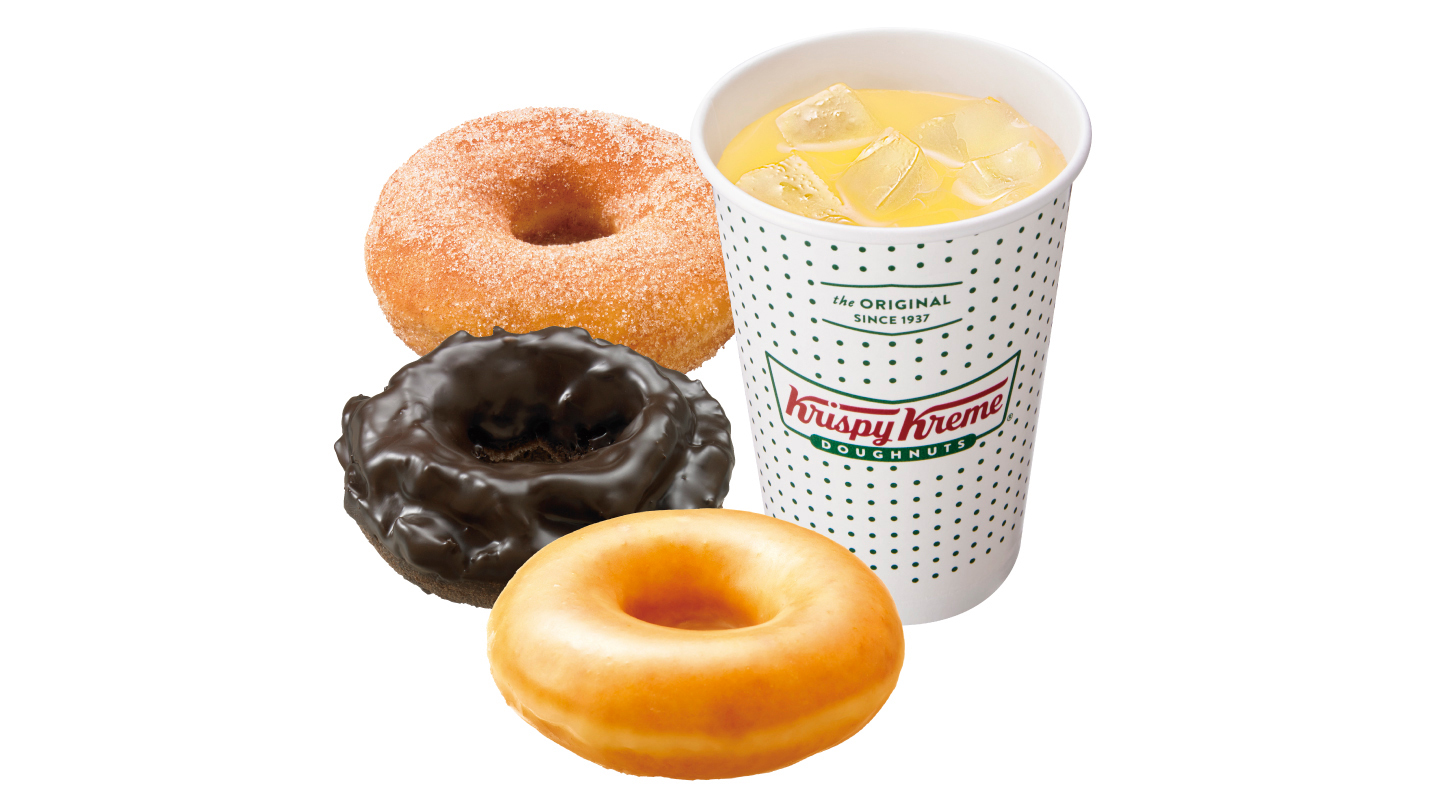 クリスピー・クリーム・ドーナツ 【3コンボ】レモネード(ホット/アイス)+おすすめドーナツ3種