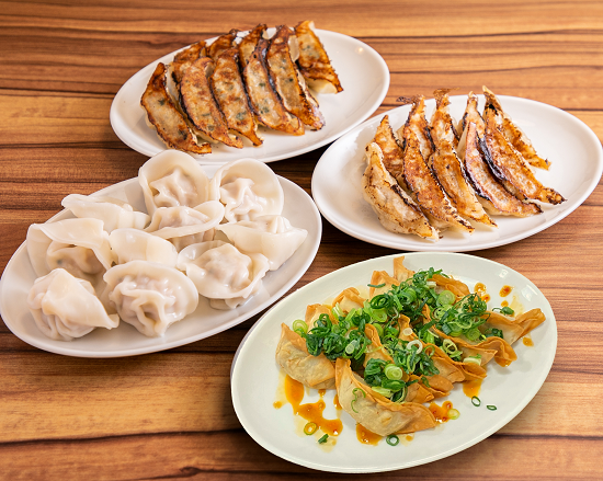 餃子食堂マルケン 満腹餃子セット(焼・ニン・水・揚)