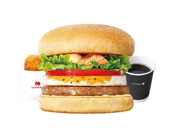 ロッテリア 【モーニングセット】トマト＆レタスソーセージエッグマフィン\tSausage Egg Muffin with Tomato ＆ Lettuce Set