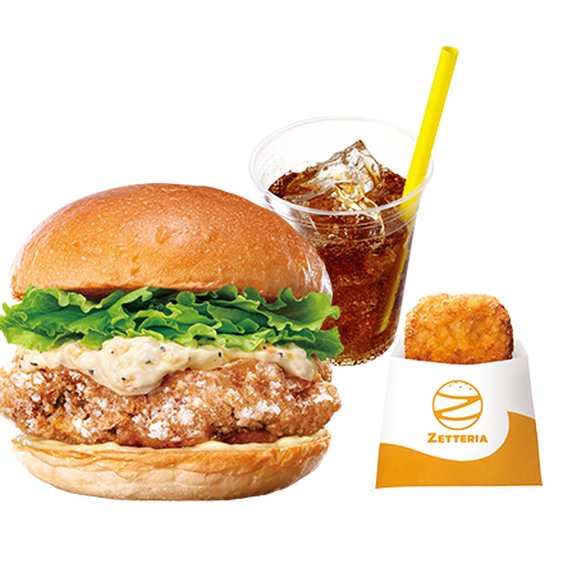 ゼッテリア ZETTERIA 【モーニングセット】タルタルチキンバーガー Tartar Chicken Burger Set