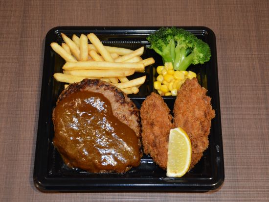 フォルクス ハンバーグ＆牡蠣フライ弁当